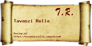 Tavaszi Rella névjegykártya